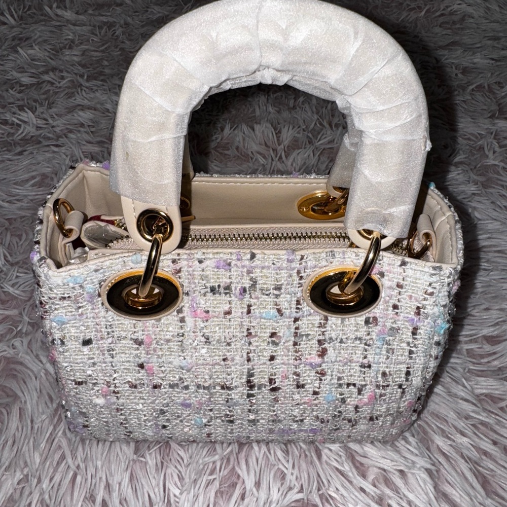 White Tweed Mini Bag